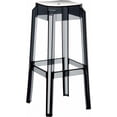 thumbnail image 1 of Compamia Fox 30" Polycarbonate Patio Bar Stool in Transparent Black, 1 of 4