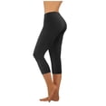 thumbnail image 1 of DPTALR Décontracté Femmes Uni Extensible Dames Taille Haute Pantalon Grand Pantalon de Yoga Capris, 1 of 8