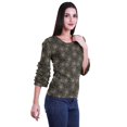 thumbnail image 3 of Moomaya Ruffle Sleeve Printed Cotton Womens Tops Plus Size Short T-Shirt Top, 3 of 4