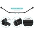 thumbnail image 3 of Misounda Corner Curved Shower Curtain Rod Rustproof Expandable Metal Adjustable Shower Rod 35.4"-39.3"inch Telescoping Design Exquisite Customizable for Bathroom,Need To Drill - Black, 3 of 7