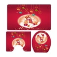 thumbnail image 2 of Leutsin Christmas Bathroom Rugs and Mats Sets 3 Piece, Reindeer Red Bathroom Rugs Non Slip, Winter Absorbent Microfiber Memory Foam Bath Mat Machine Washable Bathroom Floor Mats, 2 of 9
