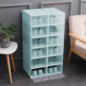 Wzzjkit Rack de chaussures Multi-couches Assemblage d'entrée économique Multifonctionnel Assembleur de chaussures Rangement en plastique transparent Rangement à la maison Rack pour chaussures de poche pour le placard