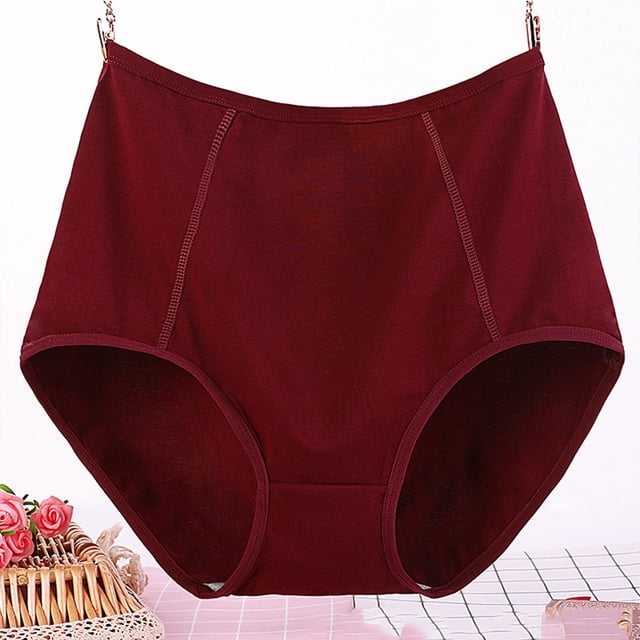 Culottes Taille Haute Anti-Fuite en Coton pour Femmes Grande Taille