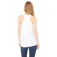 thumbnail image 3 of Bella Ladies Flowy Racerback Tank, L, White Slub, 3 of 3