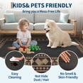thumbnail image 2 of Garvee 2'x6' Modern Bordered Rug Solid Runner Rug, Geometric Washable Rugs Stain Resistant Low Pile Rug Non Slip Indoor Outdoor Carpet for Hallway Bedroom Home Office, Black and Coffee, 2 of 8