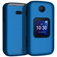 thumbnail image 1 of Case for Alcatel Go Flip 4 / TCL Flip Pro Phone, Nakedcellphone Slim Hard Shell Protector Cover with Grid Texture - Cobalt Blue, 1 of 7