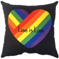 thumbnail image 1 of hometrends Pride "Love is Love" Heart Decorative Pillow, 1 of 1