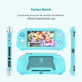 thumbnail image 2 of XIHAMA Switch Lite Case Protective Case for Nintendo Switch Lite, Case Compatible with Nintendo Switch Lite Hand Grip Case with Detachable TPU+Built-in PC Screen Protector & 2 x Thumb Grip Caps, 2 of 7