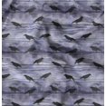 thumbnail image 1 of Soimoi Tissu Georgette Violet Moss Imprimé Corbeau au Mètre 44 Pouces de Large, 1 of 6