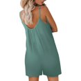 thumbnail image 4 of ORUYROP SNUGWIND Womens Casual Sleeveless Strap Loose Adjustable Jumpsuits Stretchy Shorts Romper with Pockets, 4 of 5
