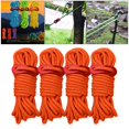 thumbnail image 2 of S SERENABLE 4pcs Reflective Guyline Tent Gazebo Rope Cord Fastener Tensioner Outdoor Camping Orange, 2 of 9