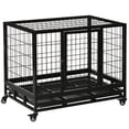 thumbnail image 1 of PawHut Cage pour Chien Robuste pour Grands et Moyens Chiens avec Roues Verrouillables et Plateau, 1 of 9