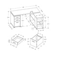 thumbnail image 2 of Monarch Specialties Computer Desk, Home Office, Corner, Left, Right Set-up, Storage Drawers, L Shape, Work, Laptop, Laminate, Brown, Contemporary, Modern, 2 of 3