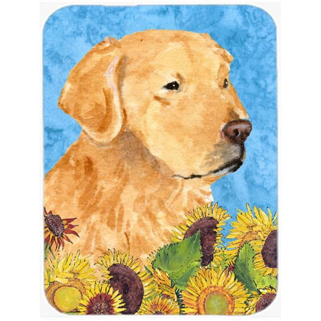 Carolines Treasures SS4109LCB Planche à Découper en Verre Golden Retriever - Grande