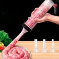 thumbnail image 1 of EGNMCR Kitchen Utensils Set, Sausage Stuffer Homemade Manual Sausage Maker Fast Meat Filling Machine Food Grade Kitchen Sausage Stuffer Tool Sausage Maker, 1 of 7