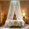 thumbnail image 1 of Princess Dome Mosquito Net Canopy for Twin Bed, Fine Mesh Insect Protection Bed Tent for Childs Crib Adult Bed – Romantic Bedroom Decor with Easy Ceiling Mount Hoop Design, 1 of 7
