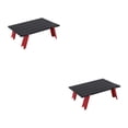thumbnail image 2 of Transemion Lightweight Aluminum Alloy Folding Table Travelling Wide Application Foldable Folding Picnic Table Red and black 2Set, 2 of 6
