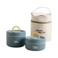 thumbnail image 1 of CHOK Portable Insulated Lunch Container Set Stackable Stainless Steel Food Container with Thermal Bag Leakproof for School Work Picnic Travel Warm Food Storage Box, 1 of 9