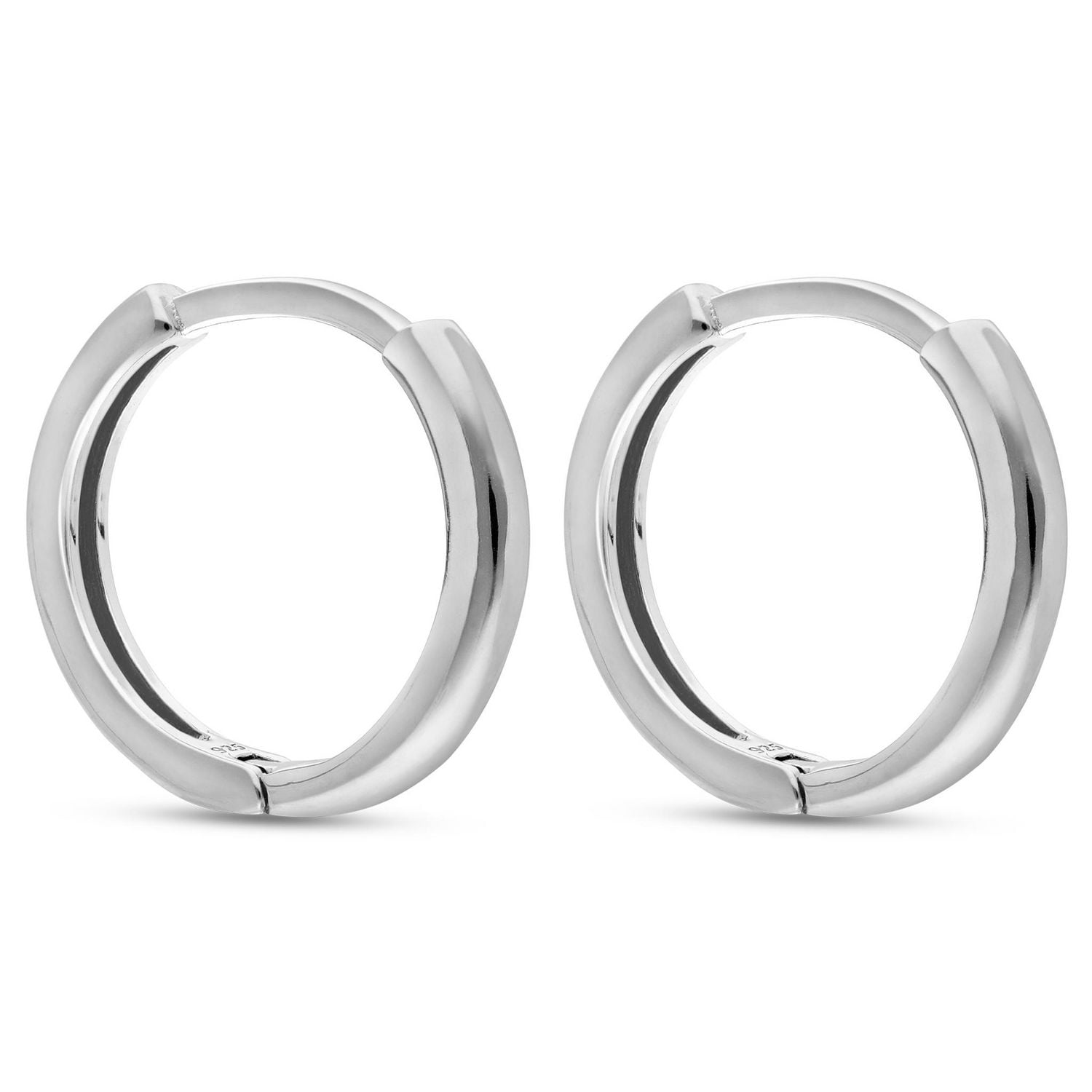 QUINTESSENTIAL STERLING SILVER 14MM  HUGGY EARRINGS