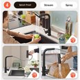 thumbnail image 3 of Wisewang Waterfall Kitchen Rotating Faucet, Shower Function, Easy To Sturdy And Durable, Kitchens, Bedrooms, Living Rooms. silver Without inlet pipe, 3 of 6