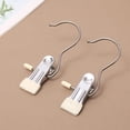 thumbnail image 1 of TopLLC Wall Hooks, Hooks for Hanging 2PCS Essential For Home Life 6 Color Optional Stainless Steel Clothes Hanger Hook Design Traceless Storage Easy To Dry Shorts Socks Fabrics A clothespin, 1 of 9