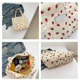 thumbnail image 4 of Corduroy Printed Storage Bag Large Capacity Shoulder Strawberry Canvas Bag, 4 of 6