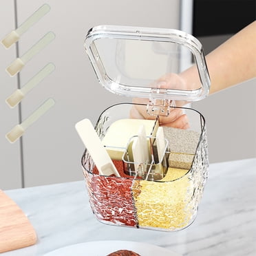 Meitianfacai Pot d'Assaisonnement Motif Glacier Pot d'Assaisonnement Ménager Condiments Boîte d'Assaisonnement MSG Saupoudreuse Pot d'Assaisonnement de Cuisine Boîte de Rangement