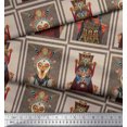thumbnail image 3 of Soimoi Cotton Voile Fabric Animal Skin & Chinese Opera Mask Devil Decor Fabric Printed Yard 56 Inch Wide, 3 of 3