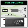 thumbnail image 3 of 3000W Pure Sine Wave Power Inverter 12V to 110 V AC with Outlets USB Type-C ,Easy to Use, 3 of 5