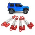 thumbnail image 4 of Amortisseur avant Arrière Résistant à l'Usure avant Amortisseur Arrière Haute Élasticité Ressort Réduire les Vibrations Alliage d'Aluminium pour 1/16 RC Voiture Rouge, 4 of 8