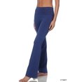 thumbnail image 3 of CHUANK Womens & Plus Stretch Cotton Fold-Over High Waist Bootcut Workout Flared Yoga Pants, 3 of 4