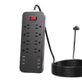 thumbnail image 2 of Cagogo US Standard Power Strip, Rallonge Robuste 2500 W avec 8 Prises CA, 6 Ports USB et 2 Ports Type‐C, Parasurtenseur Power Board pour Bureau à Domicile et Résidence Étudiante, Prise Électrique pour la Maison, 2 of 6