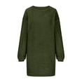 thumbnail image 3 of Robe Chandail pour Femmes 2025 Longueur Moyenne à Manches Longues Col Rond Décontractée Ample Robe en Peluche Robe Chandail Surdimensionnée Automne Hiver Ample Décontractée Douce Chandail, 3 of 5