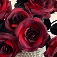 thumbnail image 5 of Dvruxg Artificial Flowers Roses, Fake Silk Flower Long Stem Artificial Rose for Halloween Home Wedding Party Decorations(Red), 5 of 5