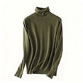 thumbnail image 4 of Ailaofu Chandail à Col Roulé pour Femmes Manches Longues Décontracté Automne Hiver chandail Tricoté, 4 of 6