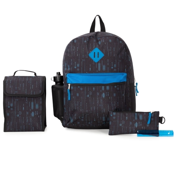 Jetstream 5-Piece Kids School Backpack Set with Lunch Bag, Pencil Case, Ruler & Water Bottle, Back Pack, Back to School Supplies