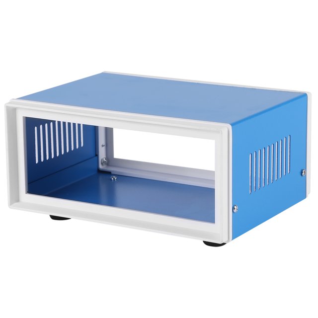 Peahefy Enclosure Cabinet,170*130*80mm Blue Metal Enclosure Project Case DIY Junction Box,Junction Box