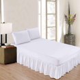 thumbnail image 2 of MesaSe Sheets & Beyond Solid Microfiber 14” Bed Skirt  Queen  White, 2 of 5