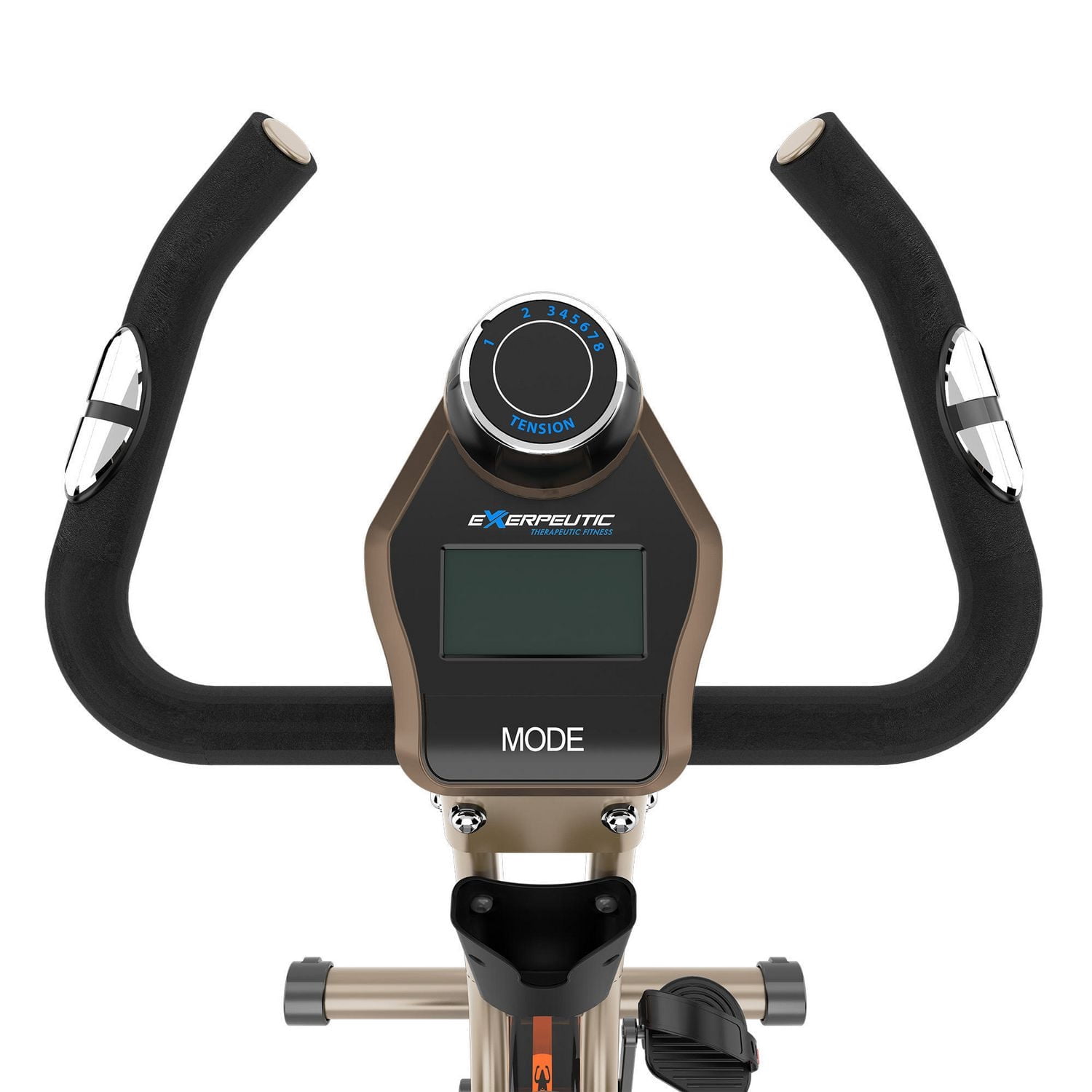 Vélo stationnaire vertical repliable doré à résistance magnétique et capacité de 400 lb 500 XLS d'Exerpeutic