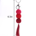 thumbnail image 2 of Pom Pom Keychain Handmade Bohemian Pompom Tassel Charm Handbag Charm for Women, 2 of 10