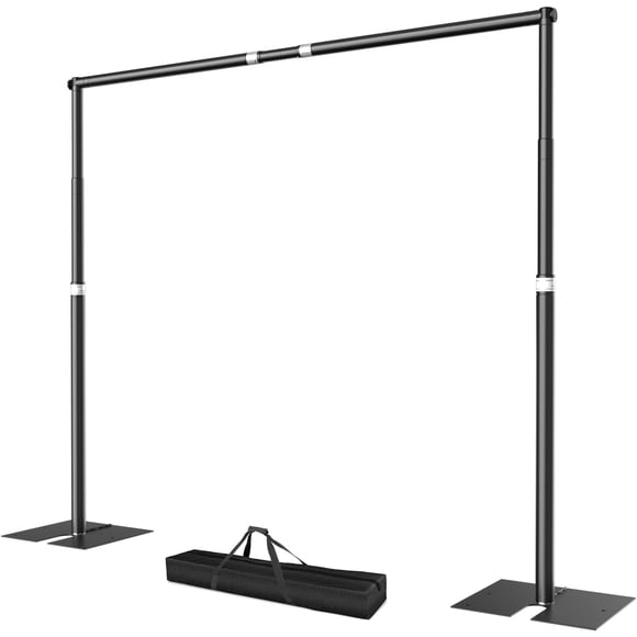 Heavy Duty Backdrop Stand, 10x12Ft Adjustable Back Pipe and Drop Stand Kit with Metal Steel Base for Photography, Wedding, Party, Photo Video Studio