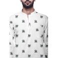 thumbnail image 3 of Atasi Kurta Décontractée Imprimée à Col Chinois Chemise Ethnique Kurta Courte pour Homme Tunique, 3 of 5