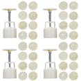 thumbnail image 1 of Traditional Square Flower DIY Powerful Festival Baking Tool for Mid-Autumn Party, One Size, White 4Packs, 1 of 9