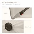 thumbnail image 4 of Outsunny Parasol de Patio Solaire avec DEL et Inclinaison, Parasol de Table, Beige, 4 of 10
