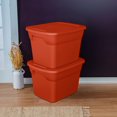 thumbnail image 2 of Sterilite Orange 68L Tote, 2 of 5