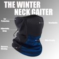 thumbnail image 2 of Ski Mask Neck Gaiter for Men Women Cold Weather Windproof 2 Pack Dark Gray Blue, 2 of 7