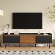 MODERNLUXE 63" TV Stand for TVs up to 70", Entertainment Center TV Media Console Table with Storage Cabinet for Living Room,Black