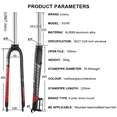 thumbnail image 2 of Mountain Bike Rigid Fork Aluminum Alloy Disc Brake Bicycle Fork 26 27.5 29 Inch Bicycle Accessories, 2 of 6