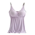 thumbnail image 1 of DPTALR Grossesse Débardeur de Grossesse Sans Manches à Col Rond Allaitement Haut d'Allaitement Uni Camisole Débardeur, 1 of 3