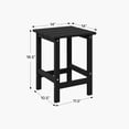thumbnail image 4 of WestinTrends Outdoor Side Table, All Weather Poly Lumber Adirondack Small Patio Table Square End Table for Pool Balcony Deck Porch Lawn Backyard, Dark Brown, 4 of 13